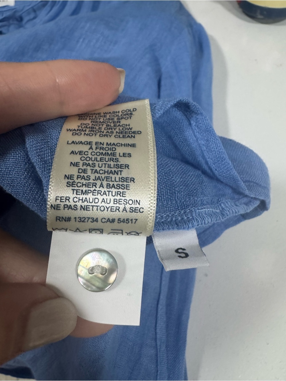 🌿 Bella Dahl 100% Linen Blouse | Size Small | Sky Blue 🌿 - Picture 8 of 8